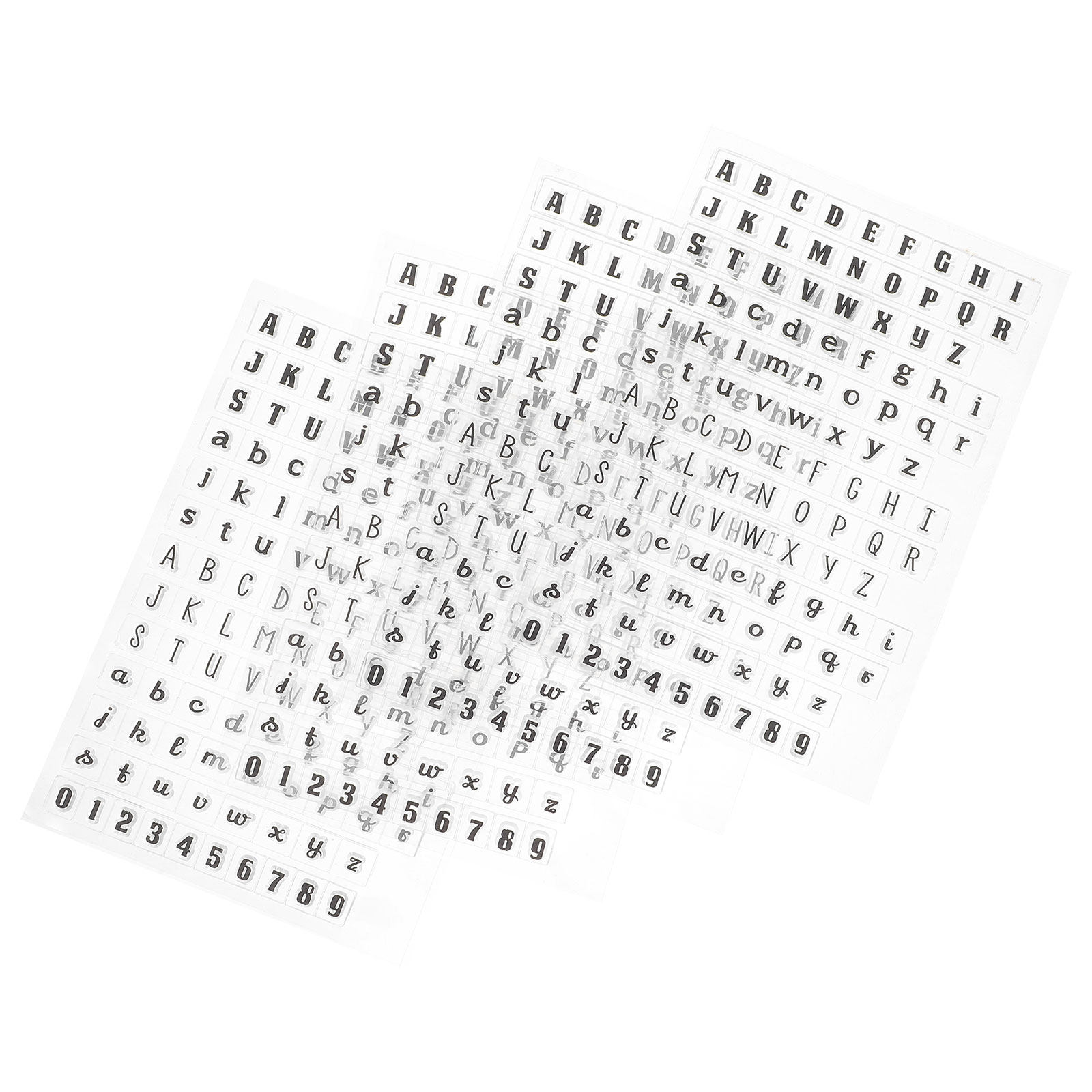 Clear Silicone Stamps For Card Making - 4 timbri trasparenti per journaling, album