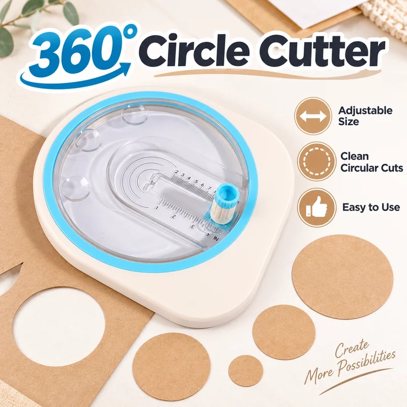 Scrapbooking - 360 ° Taglierina circolare girevole, regolabile
