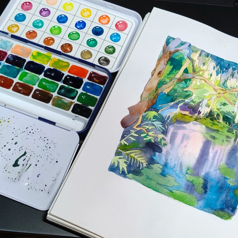 Set di colori ad acquerello so - Watercolor Paint Set Solid Pigment recensione e prezzo