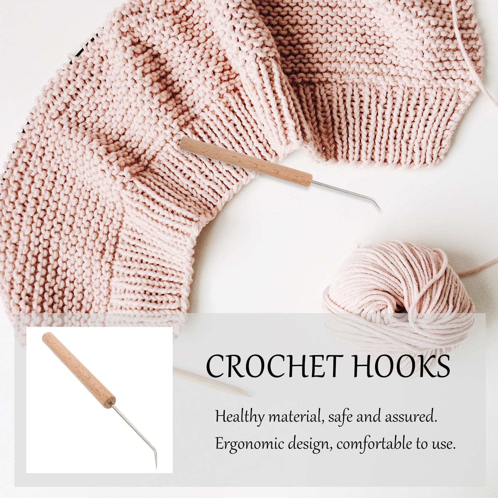 Uncinetti con manico in legno, - Wooden Crochet Hooks Ergonomic Handle recensione e prezzo