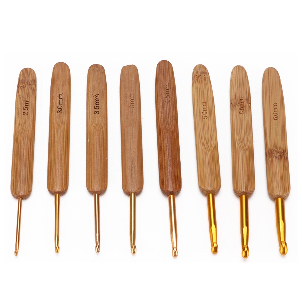 Set di 8 uncinetti ergonomici  - Wooden Crochet Hooks Ergonomic Handle recensione e prezzo